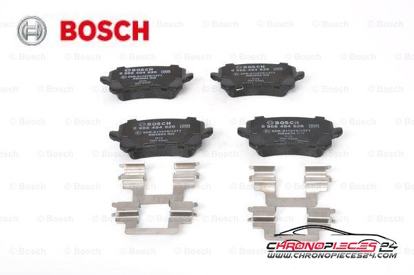 Achat de BOSCH 0 986 494 626 Kit de plaquettes de frein, frein à disque pas chères