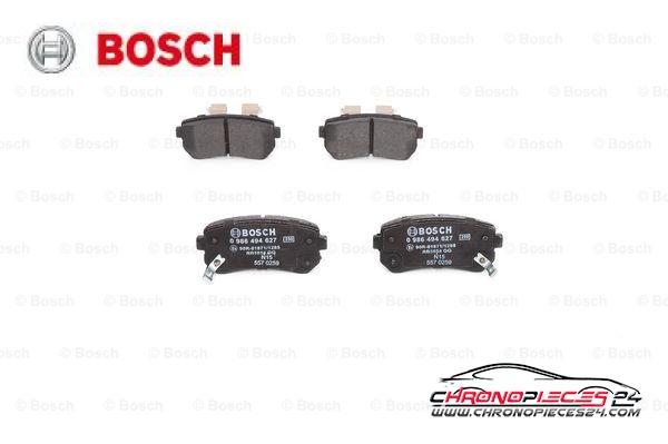 Achat de BOSCH 0 986 494 627 Kit de plaquettes de frein, frein à disque pas chères