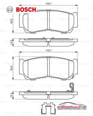 Achat de BOSCH 0 986 494 628 Kit de plaquettes de frein, frein à disque pas chères