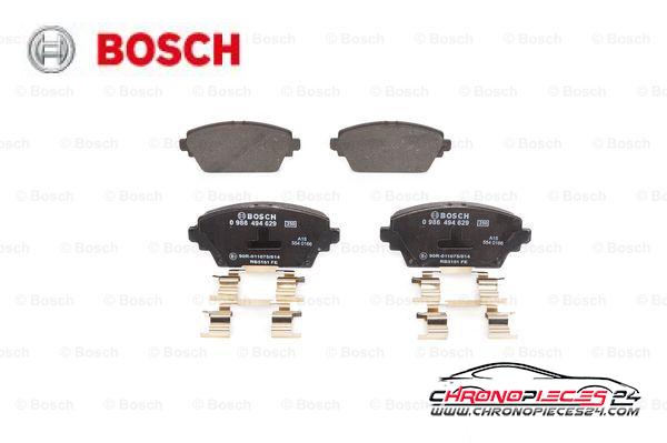 Achat de BOSCH 0 986 494 629 Kit de plaquettes de frein, frein à disque pas chères