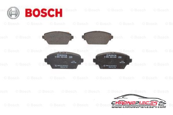 Achat de BOSCH 0 986 494 629 Kit de plaquettes de frein, frein à disque pas chères