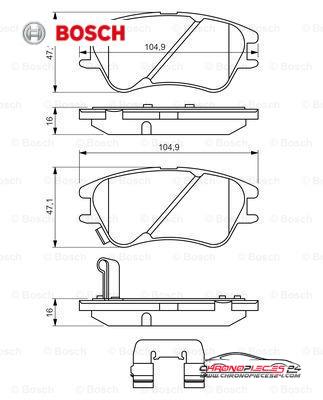 Achat de BOSCH 0 986 494 630 Kit de plaquettes de frein, frein à disque pas chères