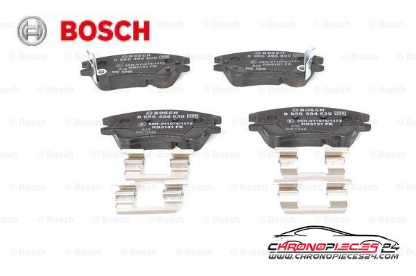 Achat de BOSCH 0 986 494 630 Kit de plaquettes de frein, frein à disque pas chères