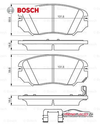 Achat de BOSCH 0 986 494 632 Kit de plaquettes de frein, frein à disque pas chères