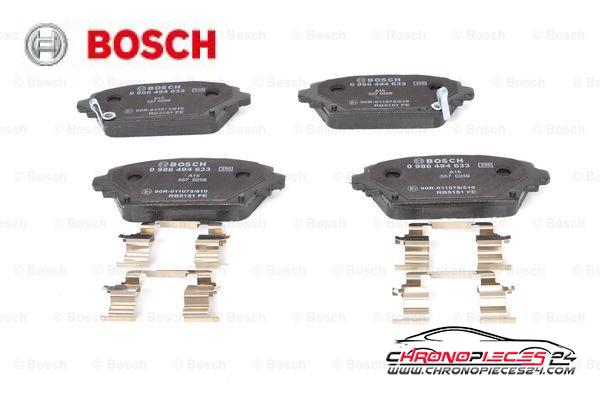 Achat de BOSCH 0 986 494 633 Kit de plaquettes de frein, frein à disque pas chères