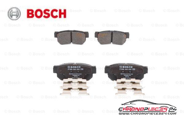 Achat de BOSCH 0 986 494 635 Kit de plaquettes de frein, frein à disque pas chères