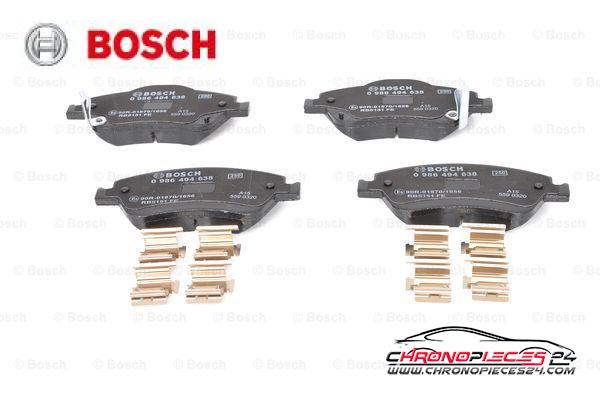 Achat de BOSCH 0 986 494 638 Kit de plaquettes de frein, frein à disque pas chères