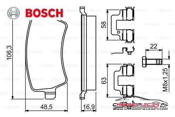 Achat de BOSCH 0 986 494 641 Kit de plaquettes de frein, frein à disque pas chères