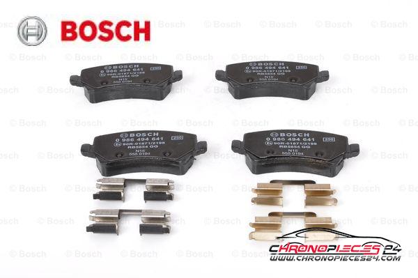 Achat de BOSCH 0 986 494 641 Kit de plaquettes de frein, frein à disque pas chères