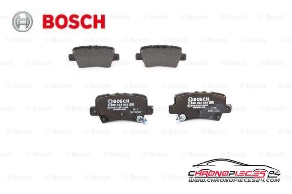 Achat de BOSCH 0 986 494 642 Kit de plaquettes de frein, frein à disque pas chères