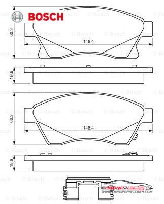 Achat de BOSCH 0 986 494 644 Kit de plaquettes de frein, frein à disque pas chères