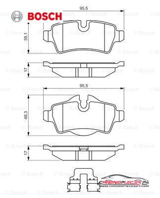 Achat de BOSCH 0 986 494 645 Kit de plaquettes de frein, frein à disque pas chères