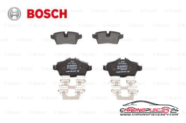 Achat de BOSCH 0 986 494 645 Kit de plaquettes de frein, frein à disque pas chères