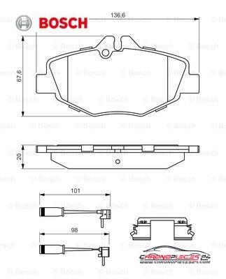 Achat de BOSCH 0 986 494 647 Kit de plaquettes de frein, frein à disque pas chères