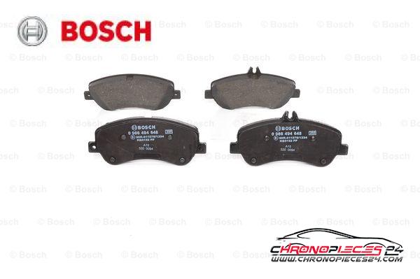 Achat de BOSCH 0 986 494 648 Kit de plaquettes de frein, frein à disque pas chères