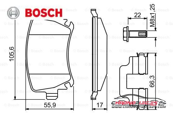 Achat de BOSCH 0 986 494 649 Kit de plaquettes de frein, frein à disque pas chères