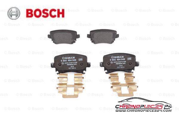 Achat de BOSCH 0 986 494 649 Kit de plaquettes de frein, frein à disque pas chères