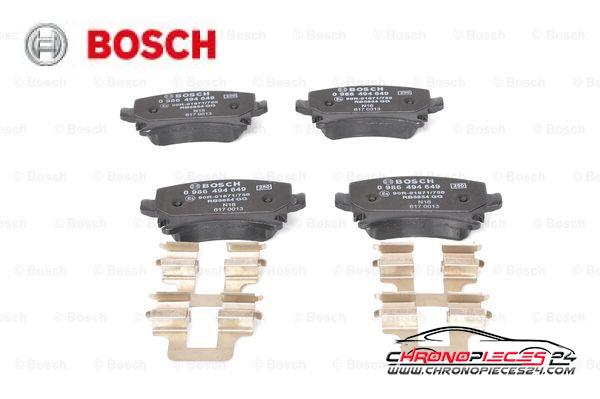 Achat de BOSCH 0 986 494 649 Kit de plaquettes de frein, frein à disque pas chères