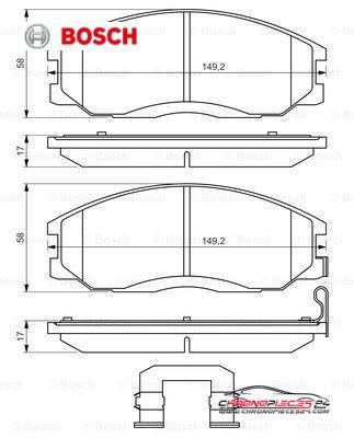 Achat de BOSCH 0 986 494 650 Kit de plaquettes de frein, frein à disque pas chères