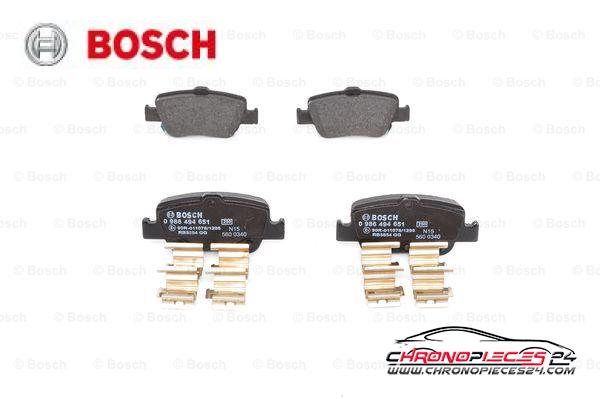 Achat de BOSCH 0 986 494 651 Kit de plaquettes de frein, frein à disque pas chères