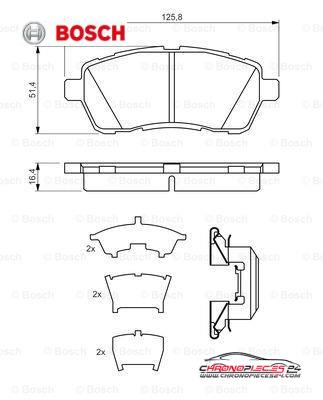 Achat de BOSCH 0 986 494 652 Kit de plaquettes de frein, frein à disque pas chères