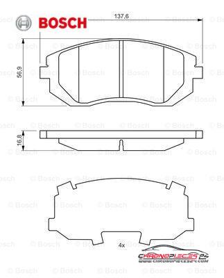 Achat de BOSCH 0 986 494 653 Kit de plaquettes de frein, frein à disque pas chères