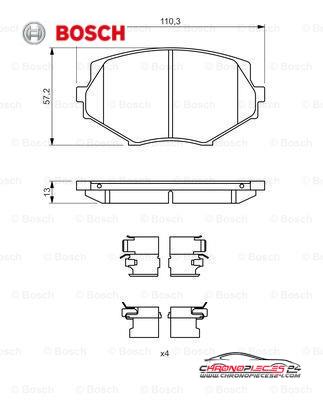 Achat de BOSCH 0 986 494 655 Kit de plaquettes de frein, frein à disque pas chères