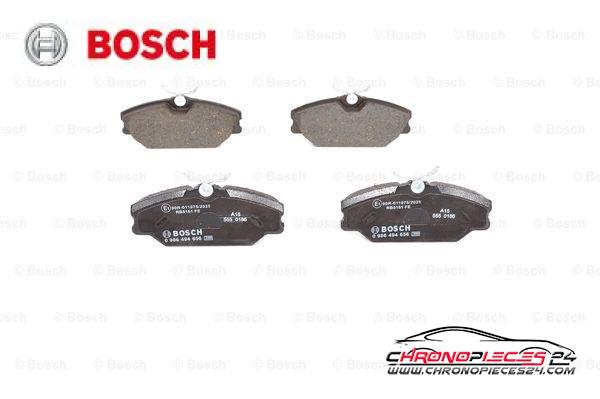 Achat de BOSCH 0 986 494 656 Kit de plaquettes de frein, frein à disque pas chères