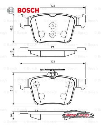 Achat de BOSCH 0 986 494 658 Kit de plaquettes de frein, frein à disque pas chères