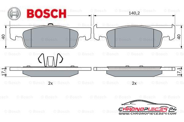 Achat de BOSCH 0 986 494 661 Kit de plaquettes de frein, frein à disque pas chères