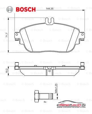 Achat de BOSCH 0 986 494 662 Kit de plaquettes de frein, frein à disque pas chères