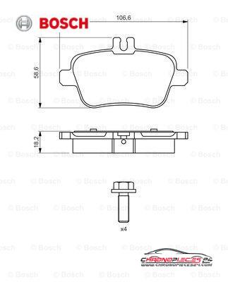 Achat de BOSCH 0 986 494 664 Kit de plaquettes de frein, frein à disque pas chères