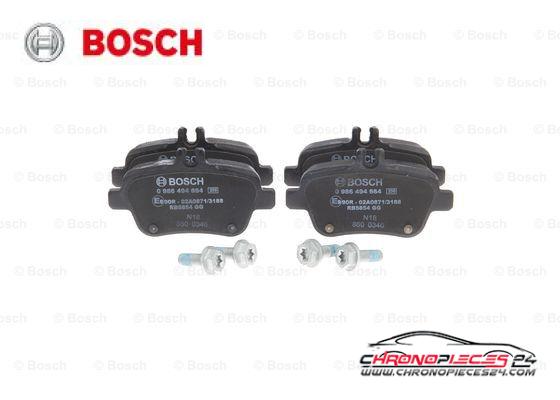 Achat de BOSCH 0 986 494 664 Kit de plaquettes de frein, frein à disque pas chères