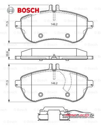 Achat de BOSCH 0 986 494 667 Kit de plaquettes de frein, frein à disque pas chères