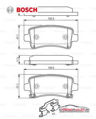 Achat de BOSCH 0 986 494 668 Kit de plaquettes de frein, frein à disque pas chères