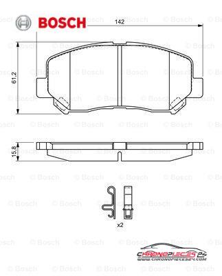 Achat de BOSCH 0 986 494 675 Kit de plaquettes de frein, frein à disque pas chères