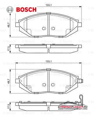 Achat de BOSCH 0 986 494 684 Kit de plaquettes de frein, frein à disque pas chères