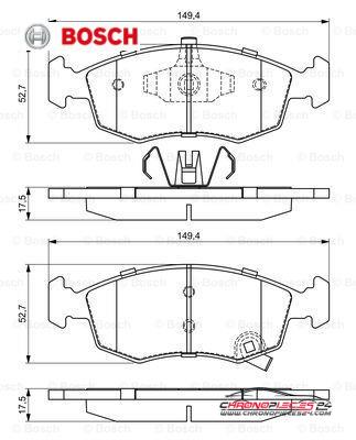 Achat de BOSCH 0 986 494 687 Kit de plaquettes de frein, frein à disque pas chères