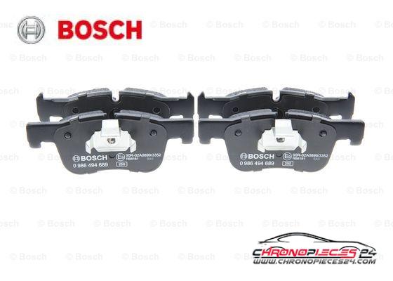 Achat de BOSCH 0 986 494 689 Kit de plaquettes de frein, frein à disque pas chères