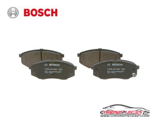 Achat de BOSCH 0 986 494 692 Kit de plaquettes de frein, frein à disque pas chères