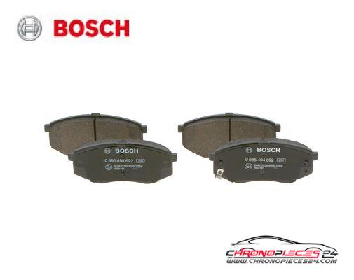 Achat de BOSCH 0 986 494 692 Kit de plaquettes de frein, frein à disque pas chères