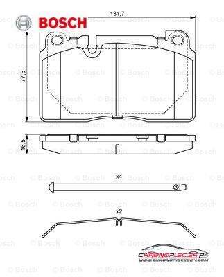 Achat de BOSCH 0 986 494 694 Kit de plaquettes de frein, frein à disque pas chères