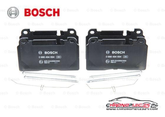 Achat de BOSCH 0 986 494 694 Kit de plaquettes de frein, frein à disque pas chères