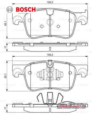 Achat de BOSCH 0 986 494 695 Kit de plaquettes de frein, frein à disque pas chères