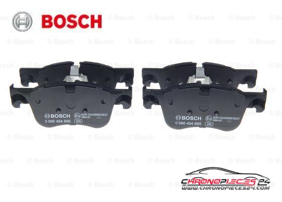 Achat de BOSCH 0 986 494 695 Kit de plaquettes de frein, frein à disque pas chères