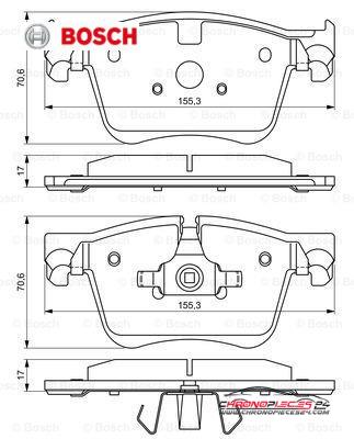 Achat de BOSCH 0 986 494 696 Kit de plaquettes de frein, frein à disque pas chères