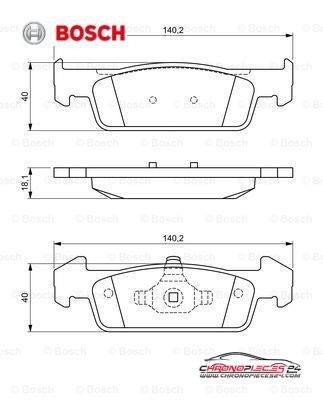 Achat de BOSCH 0 986 494 697 Kit de plaquettes de frein, frein à disque pas chères