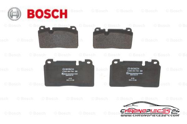 Achat de BOSCH 0 986 494 702 Kit de plaquettes de frein, frein à disque pas chères