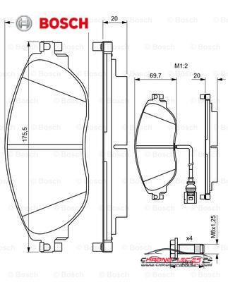 Achat de BOSCH 0 986 494 704 Kit de plaquettes de frein, frein à disque pas chères