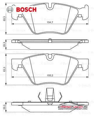 Achat de BOSCH 0 986 494 705 Kit de plaquettes de frein, frein à disque pas chères